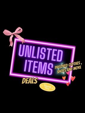 Unlisted items , no returns . Closet clearout
